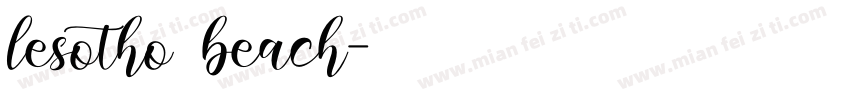 lesotho beach字体转换
